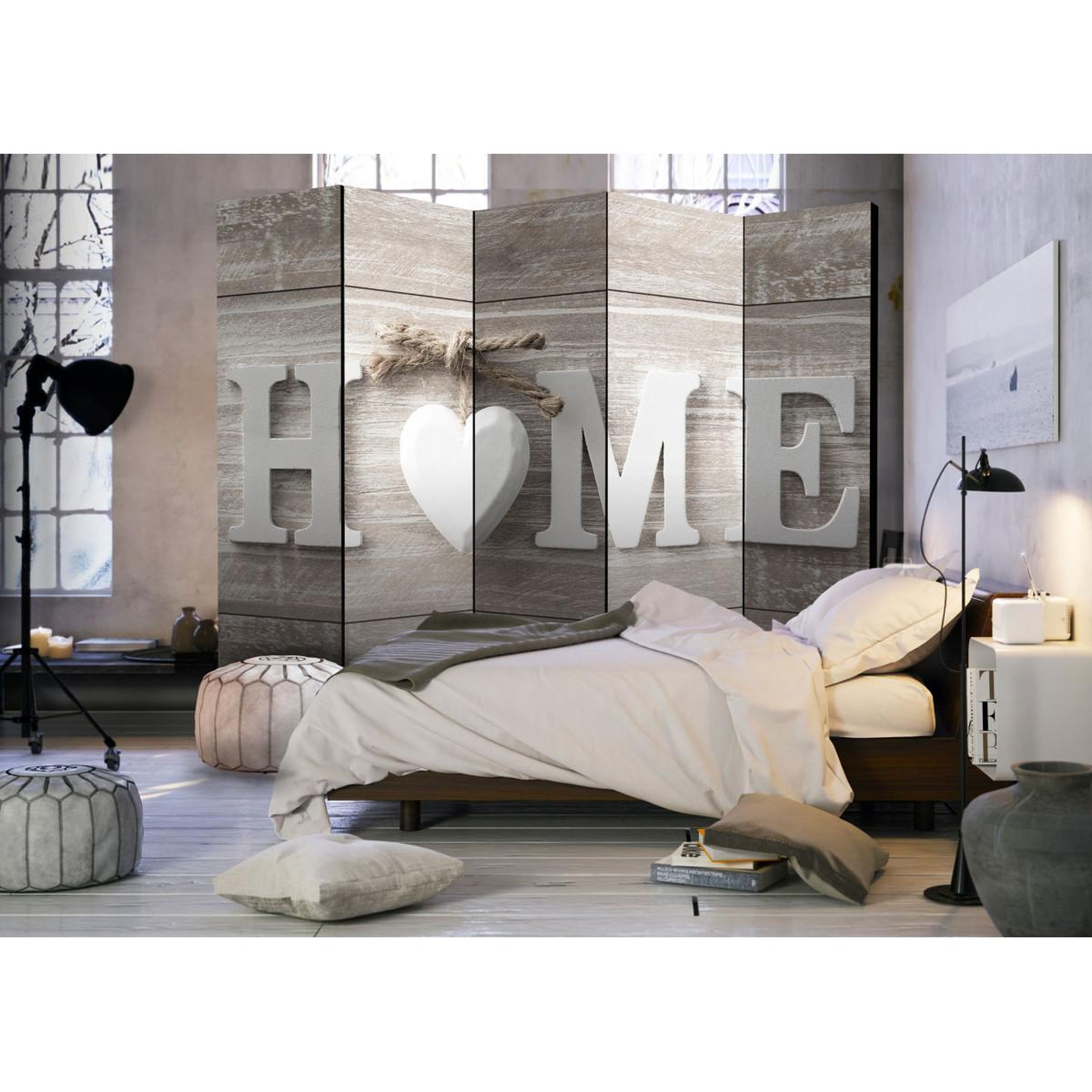 Voir la diapositive 2 : Paris Prix Paravent 5 volets  home & heart  172x225cm