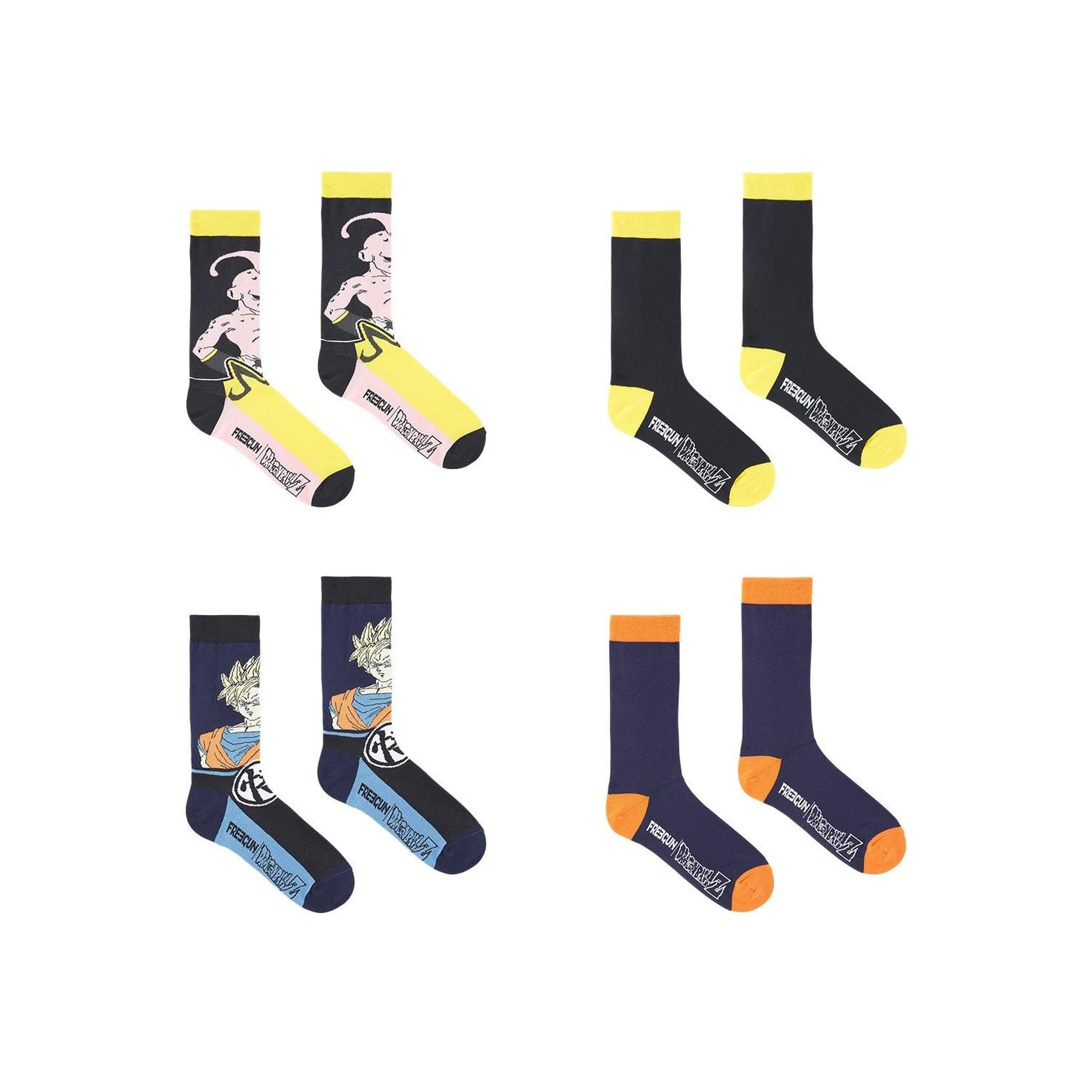 Voir la diapositive 2 : FREEGUN Lot de 4 paires de chaussettes Dragon Ball Z Garçon