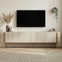 Voir la diapositive 3 : Habitat et Jardin Meuble TV en bois  Nexus  - 180 x 30 x 45 cm - Travertin / Or