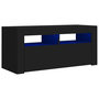 Voir la diapositive 2 : VIDAXL Meuble TV avec lumieres LED noir 90x35x40 cm