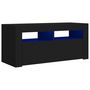 Voir la diapositive 2 : VIDAXL Meuble TV avec lumieres LED noir 90x35x40 cm