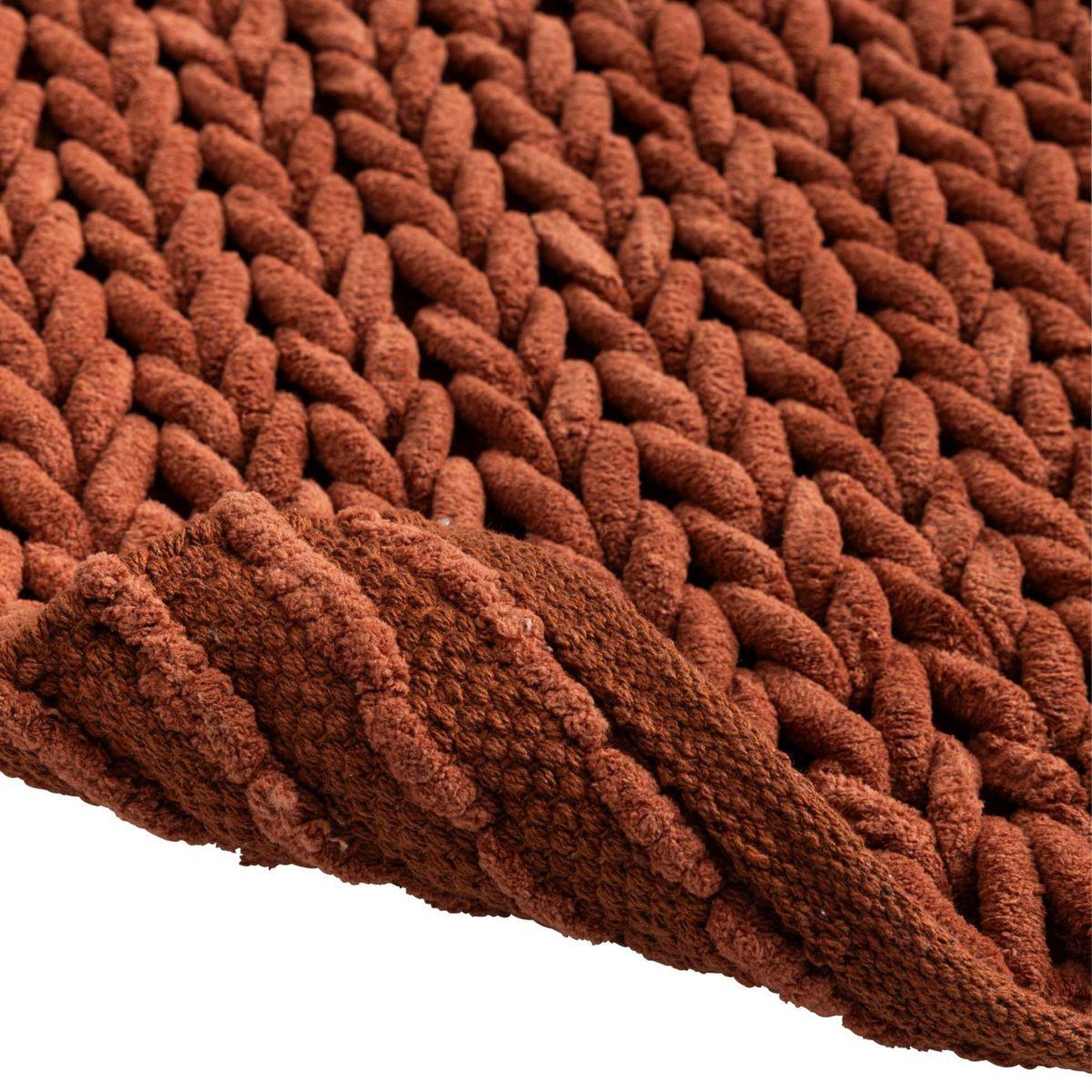 Voir la diapositive 4 : Douceur d'Intérieur Tapis de bain en chenille  ariel  50x80cm terracotta
