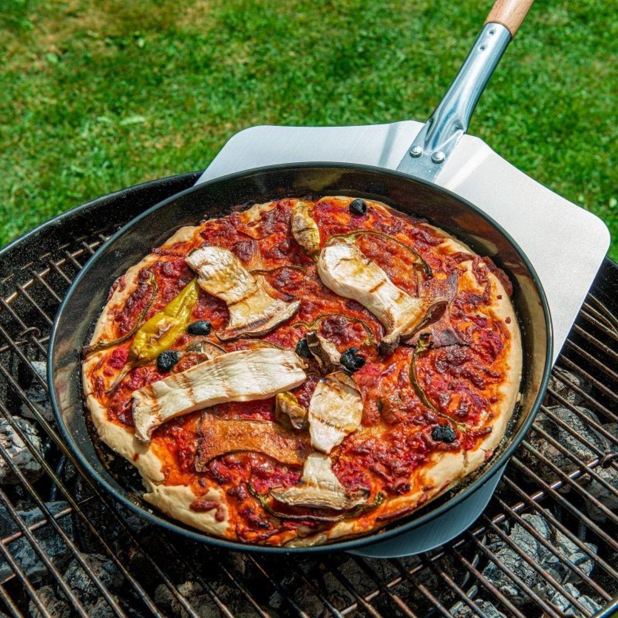 Voir la diapositive 6 : FM PROFESSIONAL Lot de 2 plaques à pizza perforées rondes, four et barbecue 32 cm fm professional barbecue