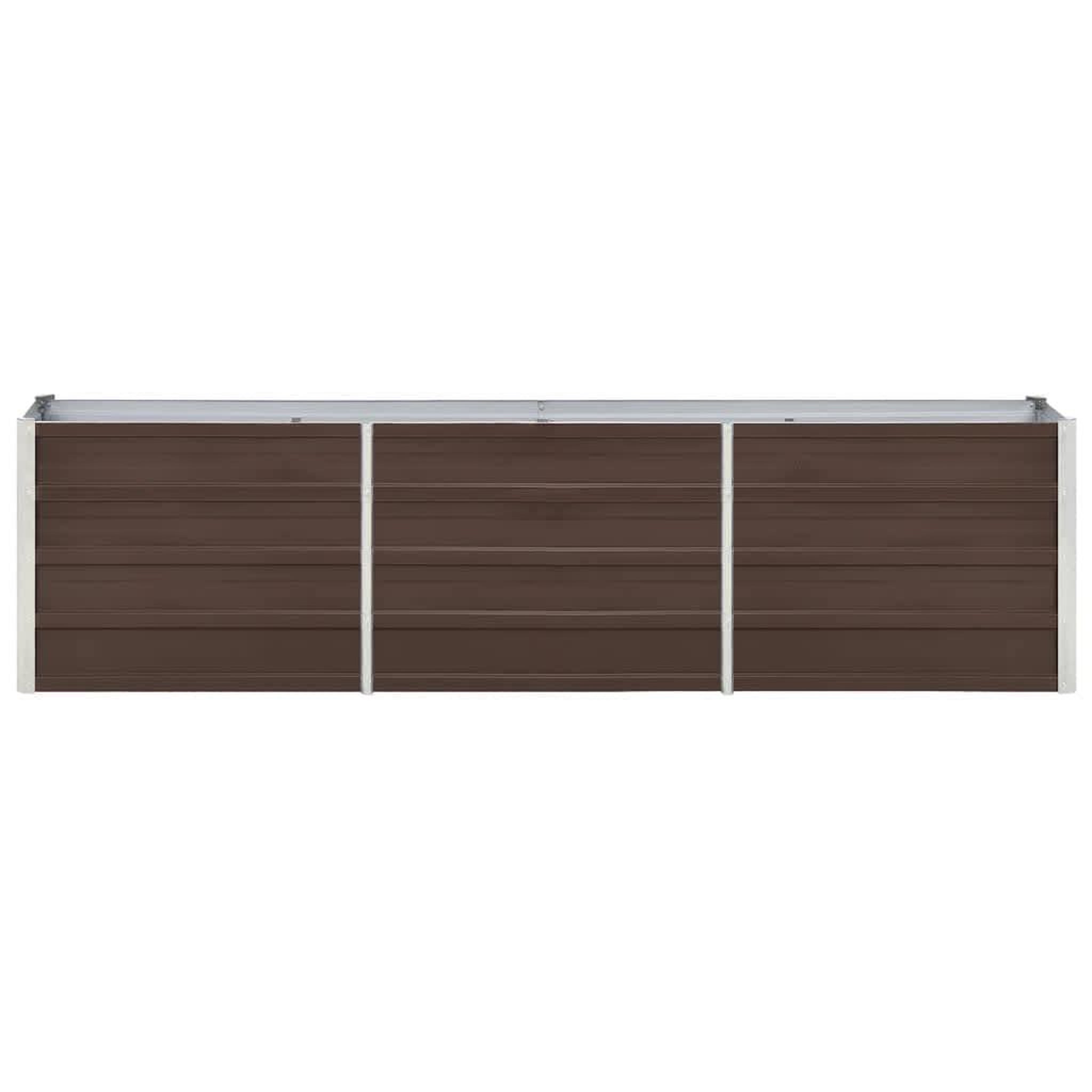 Voir la diapositive 2 : VIDAXL Lit sureleve de jardin Acier galvanise 240x40x45 cm Marron