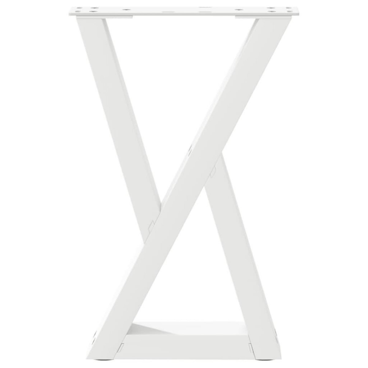 VIDAXL Pieds de table basse 2 pcs blanc 28x(42-43,3) cm acier