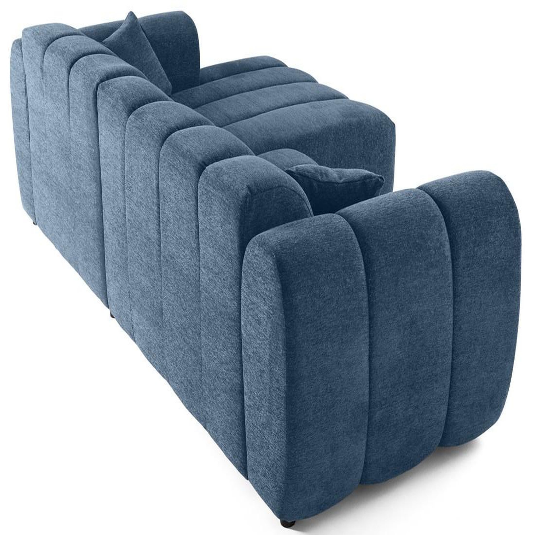 Voir la diapositive 4 : LISA DESIGN Curtis - canapé d'angle droit 4 places en tissu texturé
