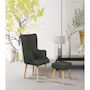 Voir la diapositive 2 : Habitat et Jardin Fauteuil style scandinave tissu  Odense  - 1 place - Gris foncé