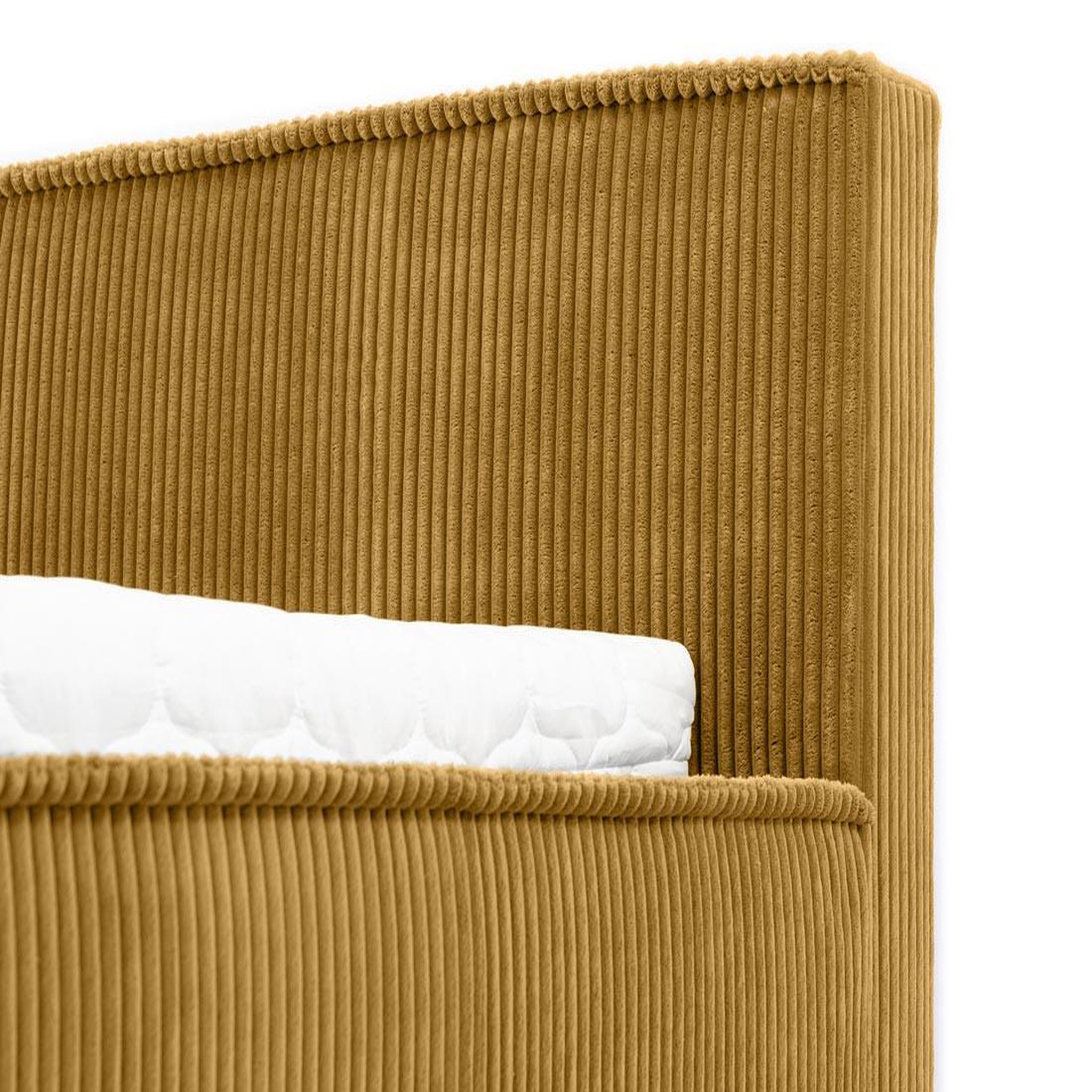 Voir la diapositive 6 : BEST MOBILIER Swan - lit coffre - 180x200 cm - sommier inclus - en velours côtelé grosses côtes