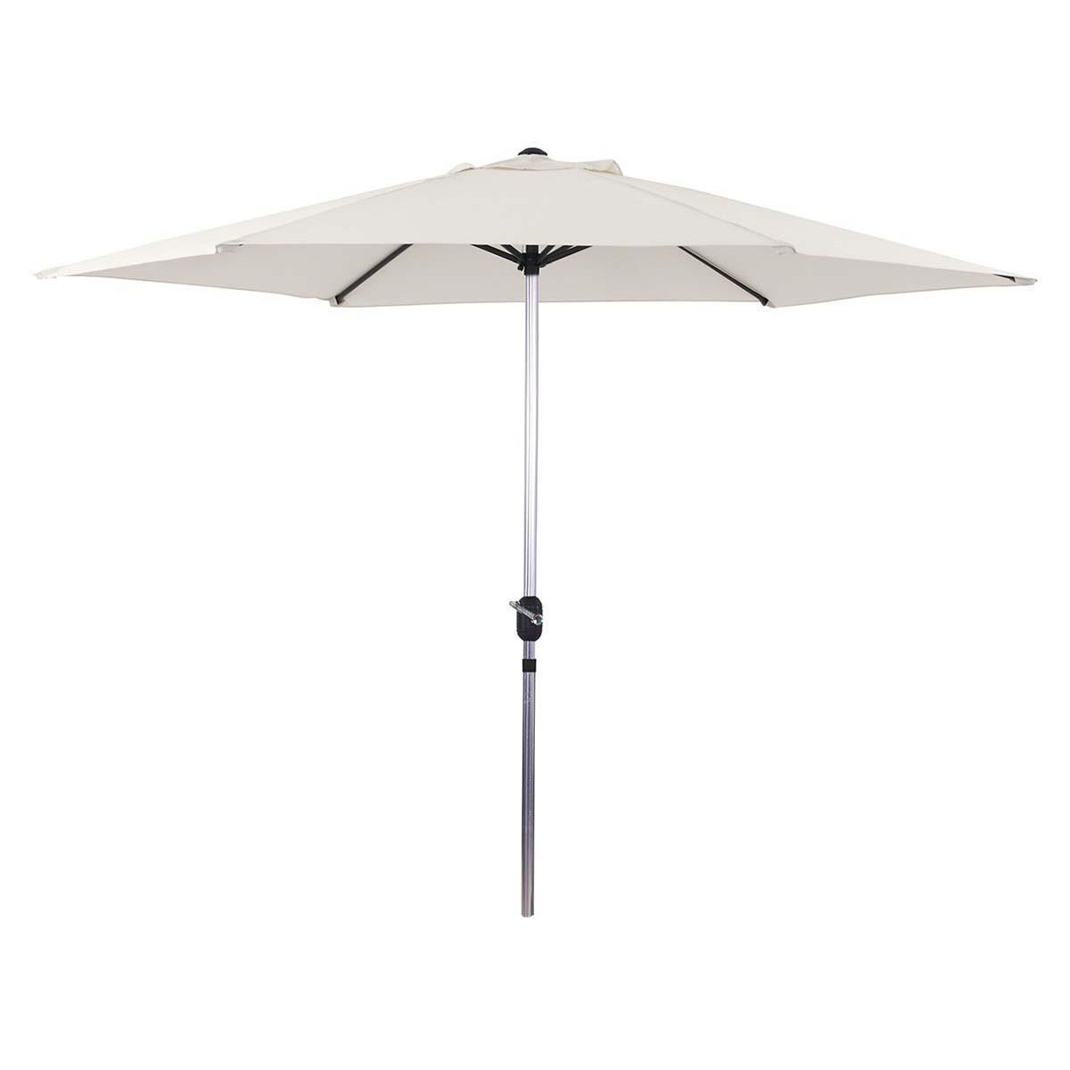 Habitat et Jardin Parasol jardin droit Alu  Sol  - Rond - Ø 3m - Ecru