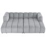 Voir la diapositive 4 : LISA DESIGN Debbie - canapé modulable droit 3 places avec double méridienne - assise profonde - en tissu texturé