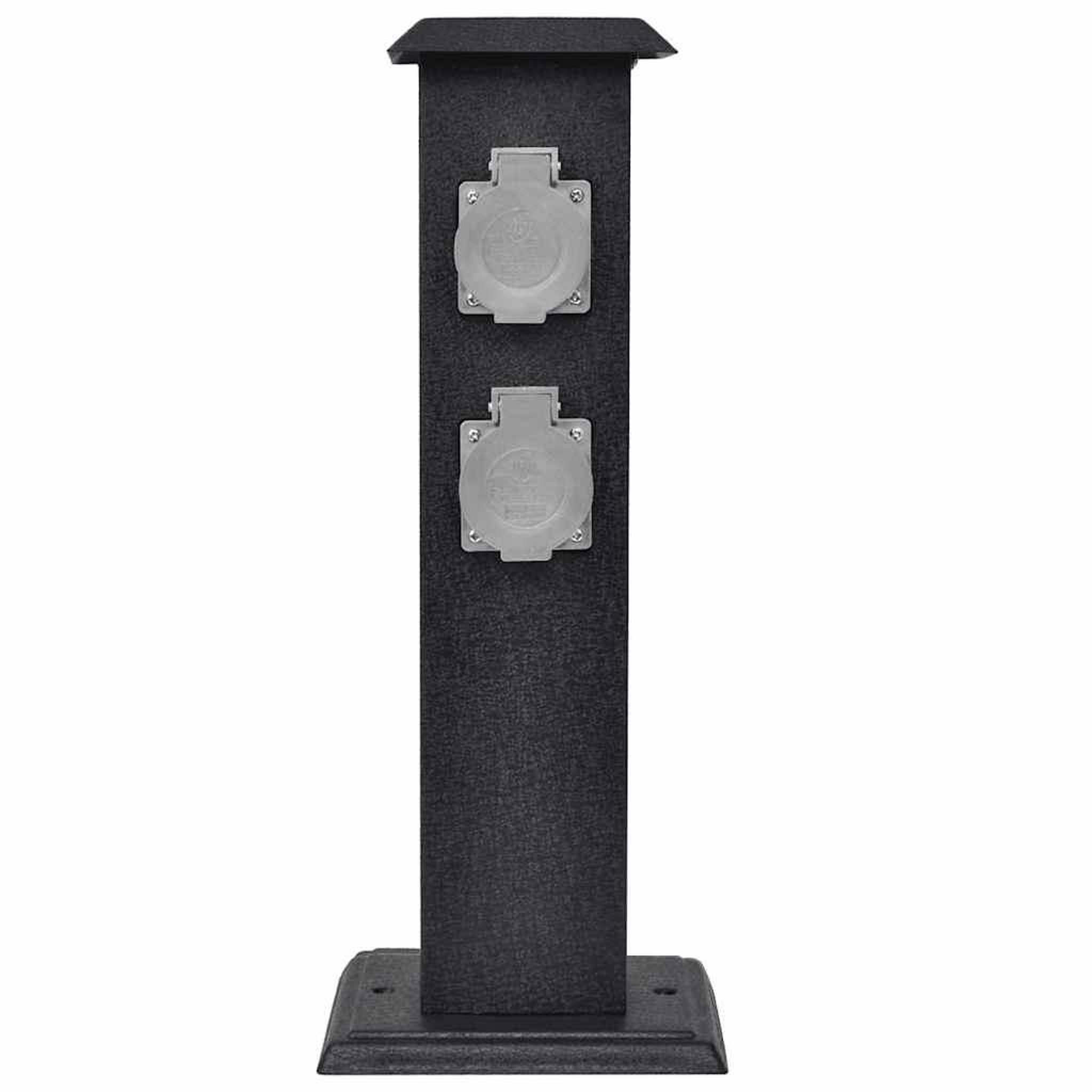 Voir la diapositive 2 : VIDAXL Pilier de prise de jardin noir