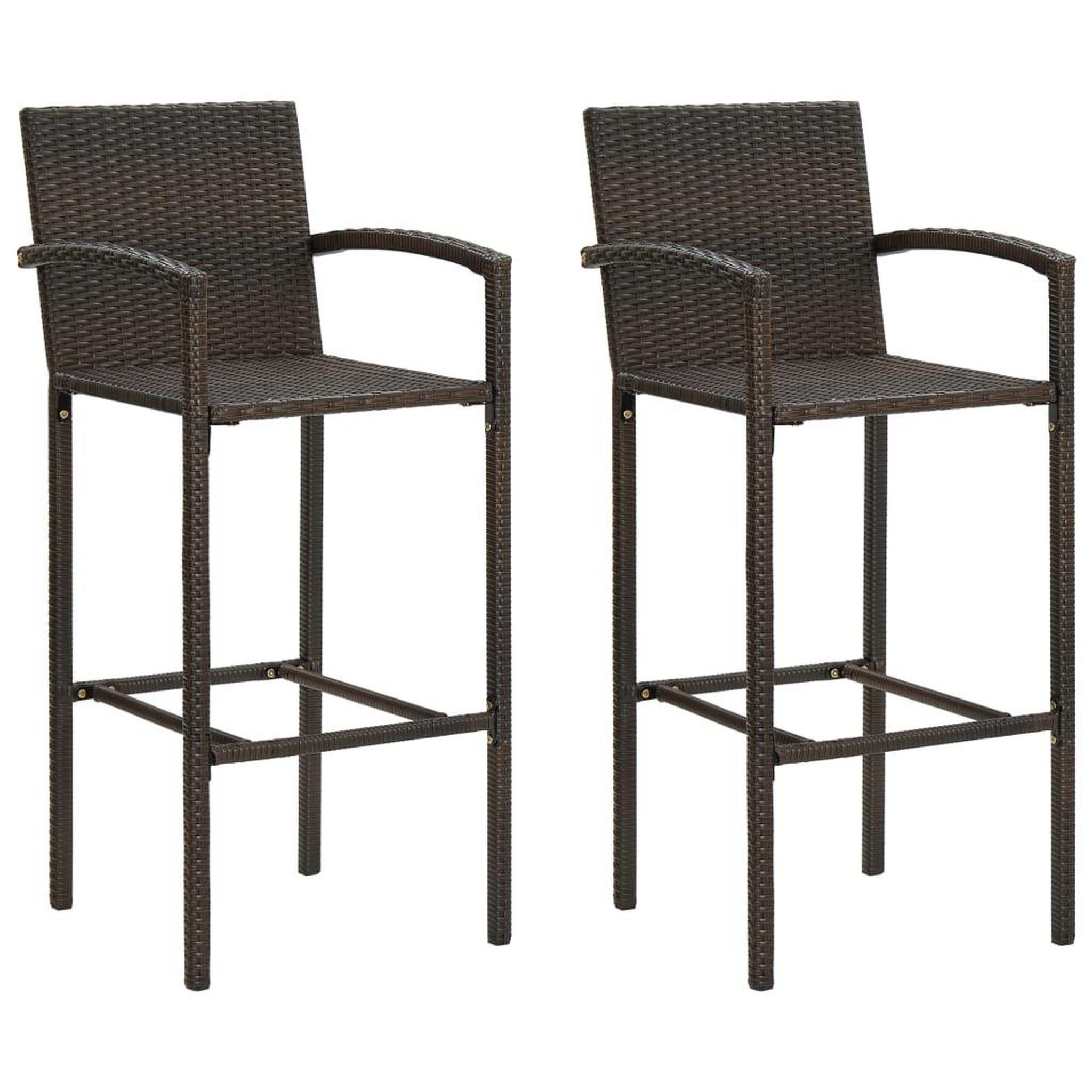 Voir la diapositive 3 : VIDAXL Ensemble de bar de jardin 3 pcs Marron