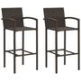Voir la diapositive 3 : VIDAXL Ensemble de bar de jardin 3 pcs Marron