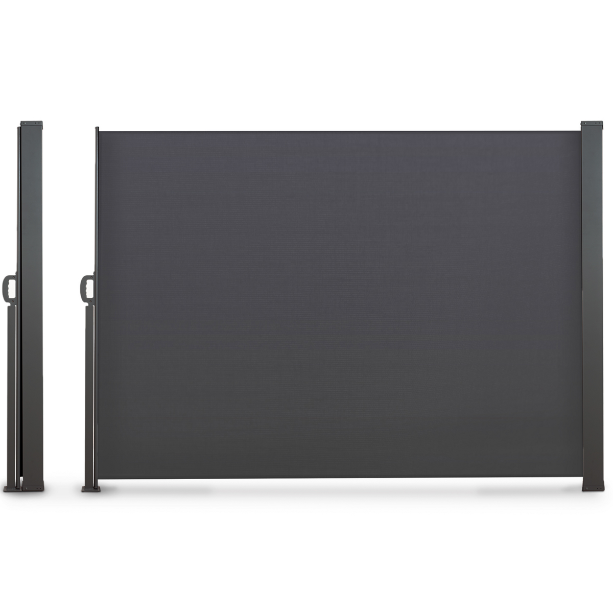 ID MARKET Paravent extérieur rétractable 160 x 300 CM gris anthracite store latéral