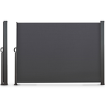 ID MARKET Paravent extérieur rétractable 160 x 300 CM gris anthracite store latéral