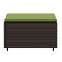 Voir la diapositive 4 : VIDAXL Repose-pied de jardin avec coussin marron resine tressee