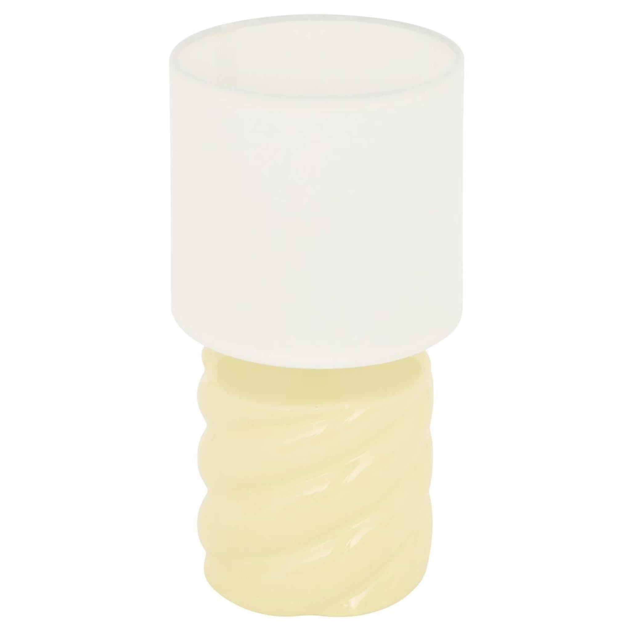 ATMOSPHERA Lampe à poser en grès  noly  27cm jaune