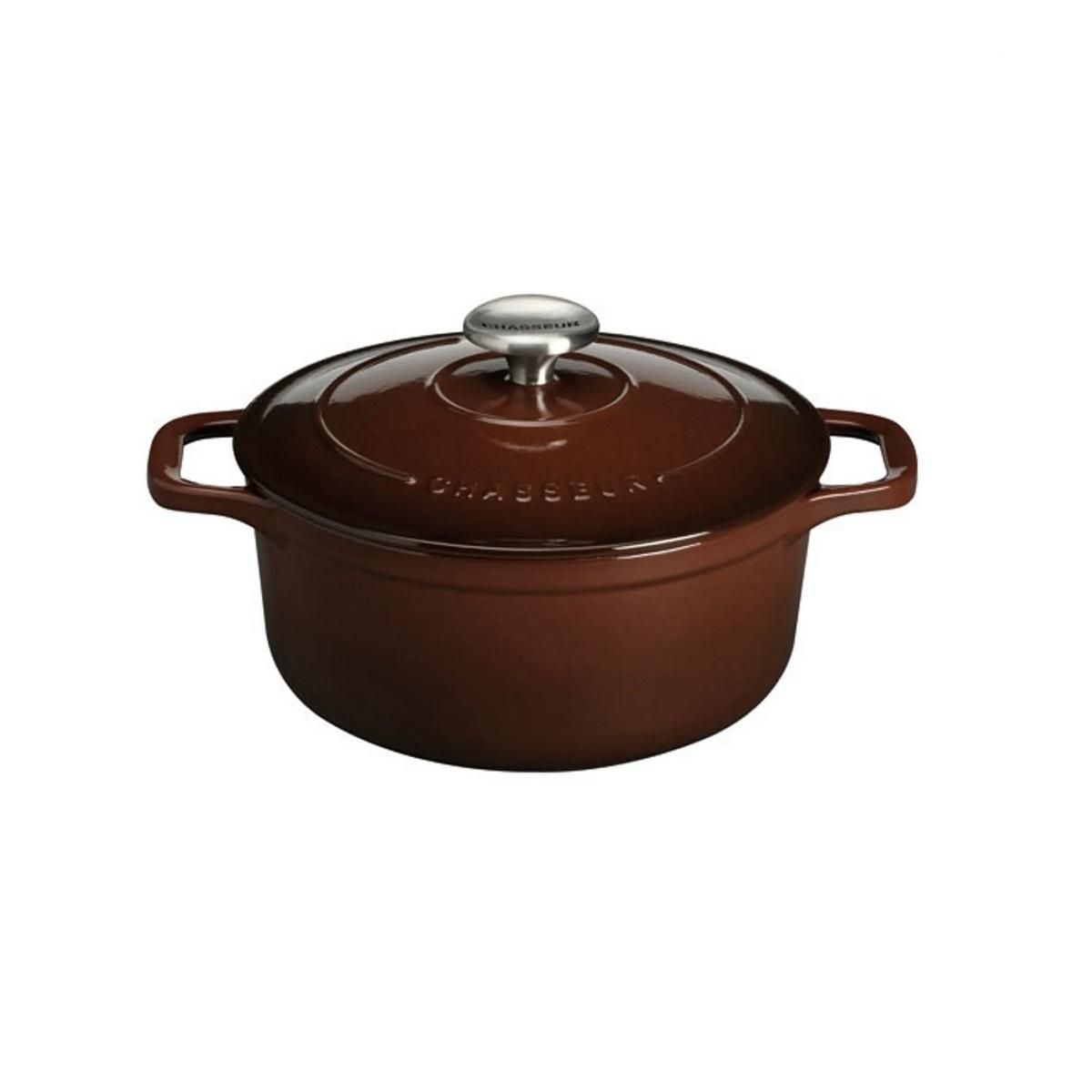 Chasseur Cocotte en fonte émaillée 20cm chocolat - PUC472079