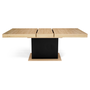 Voir la diapositive 3 : ID MARKET Table à manger extensible rectangle EDEN 6-10 personnes bois et noir 160-200 cm
