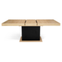 Voir la diapositive 3 : ID MARKET Table à manger extensible rectangle EDEN 6-10 personnes bois et noir 160-200 cm