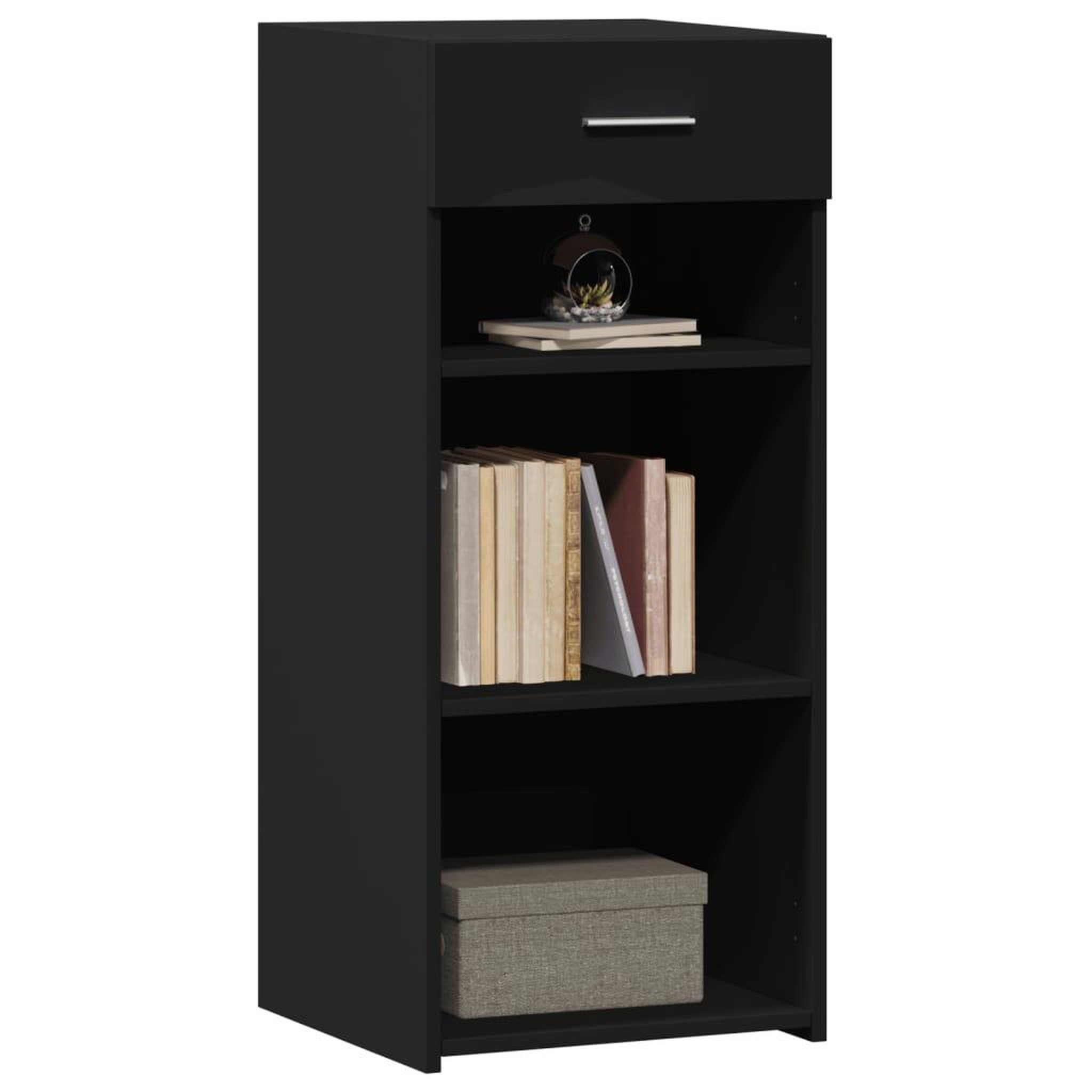 Voir la diapositive 3 : VIDAXL Buffet noir 40x42,5x93 cm bois d'ingenierie