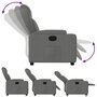 Voir la diapositive 4 : VIDAXL Fauteuil inclinable Gris fonce Tissu