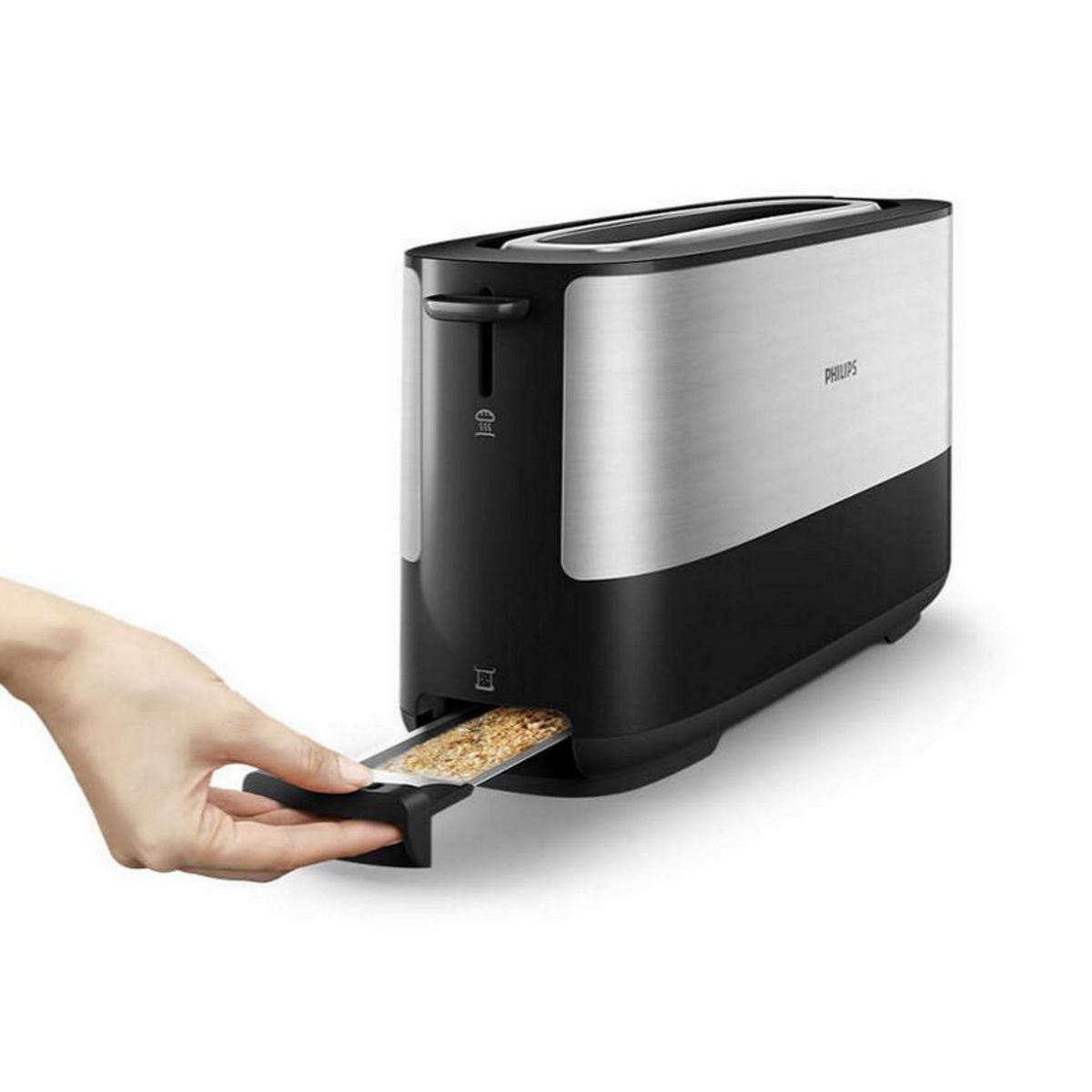 Philips Grille-pains 1 fente 1030w noir/inox - hd2692/90