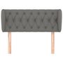Voir la diapositive 3 : VIDAXL Tete de lit avec oreilles Gris fonce 93x23x78/88 cm Tissu