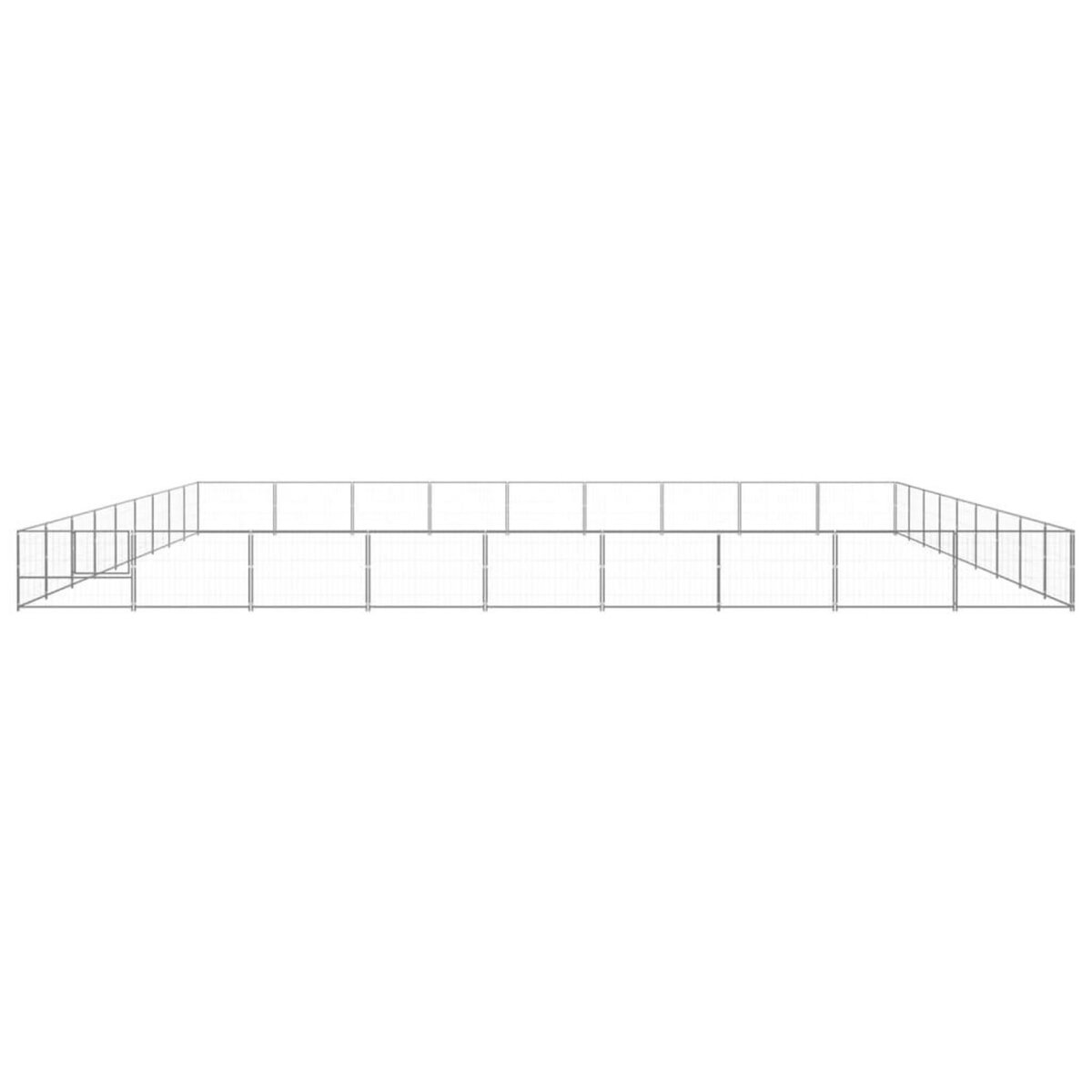 VIDAXL Chenil Argente 81 m² Acier