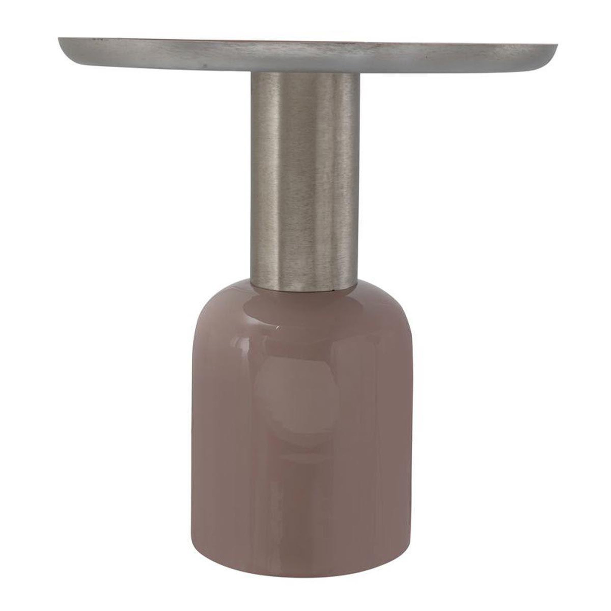 Paris Prix Table d'appoint design  yeza  49cm vieux rose & argent