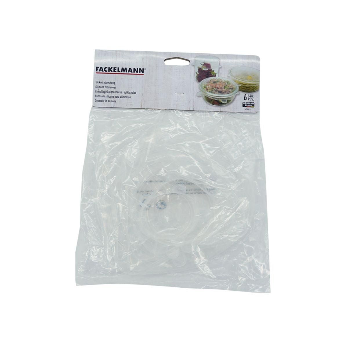 Fackelmann Lot de 6 couvercles de conservation en silicone étirable de 6 à 20 cm Fackelmann Basic