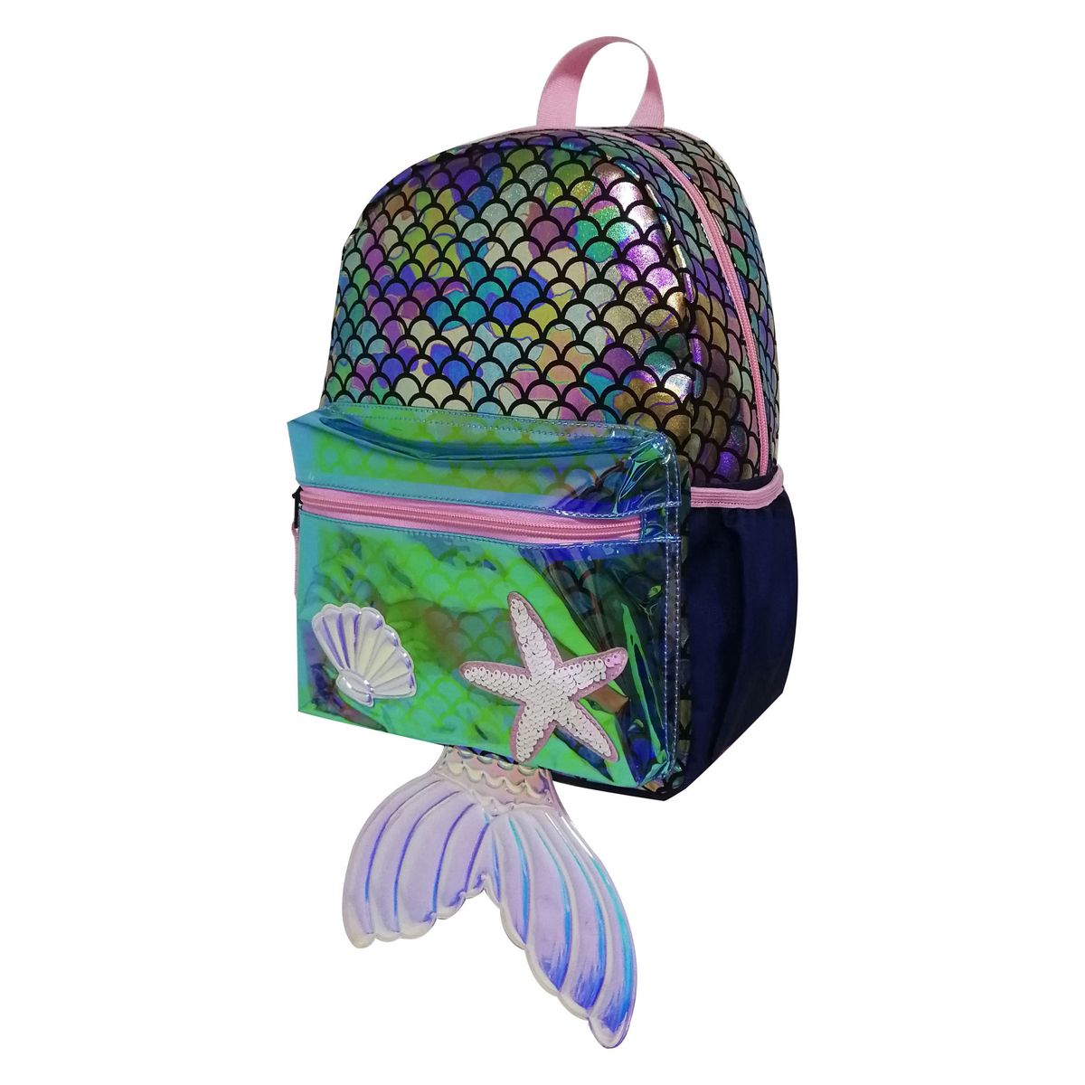Sac à goûter maternelle avec capuche polyester multicolore SIRÈNE