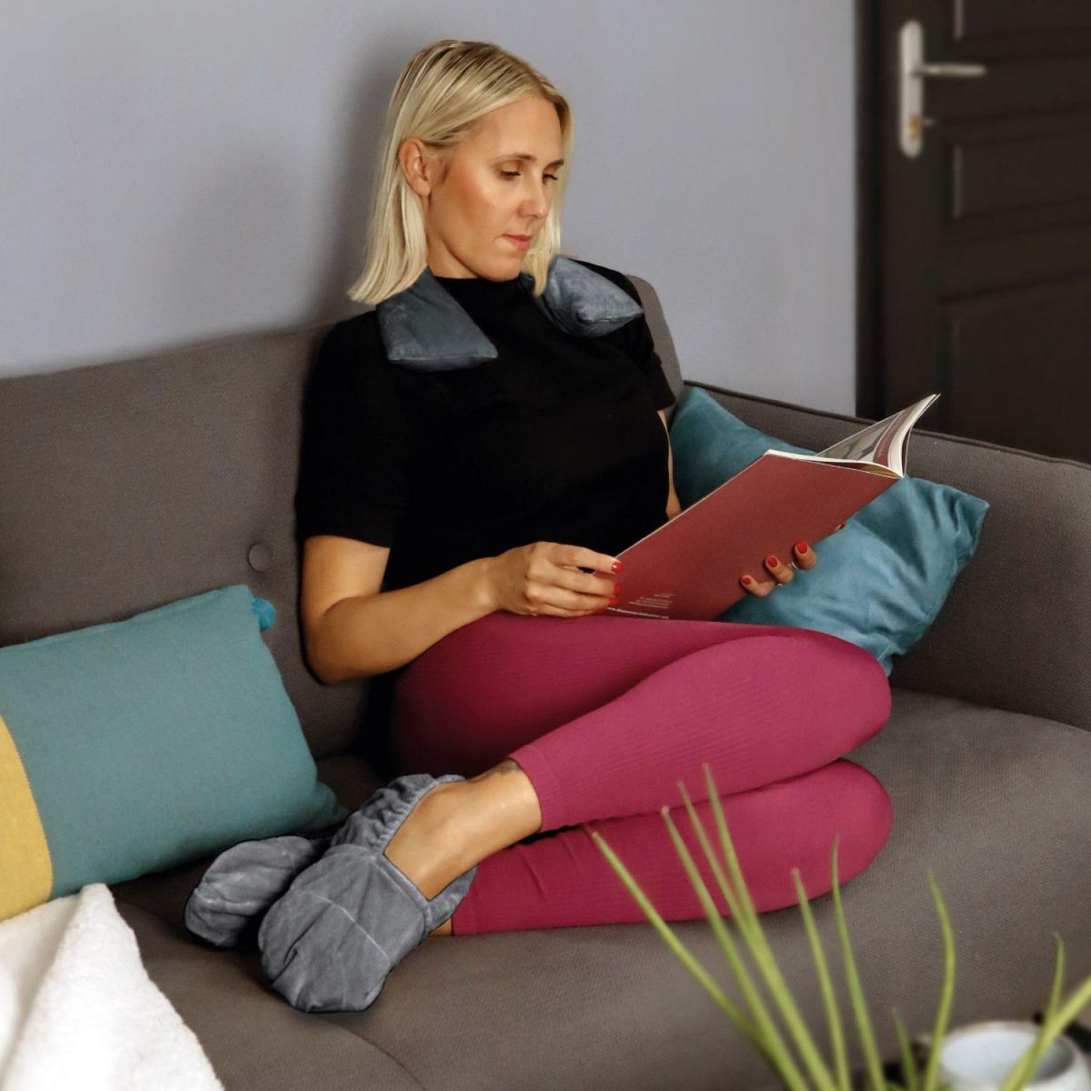 VIVEZEN Coussin, tour de cou chauffant 50 x 12 cm