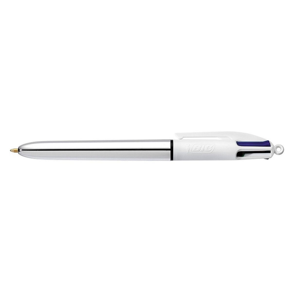 BIC Stylo bille 4 couleurs rétractable pointe moyenne Shine Metallic