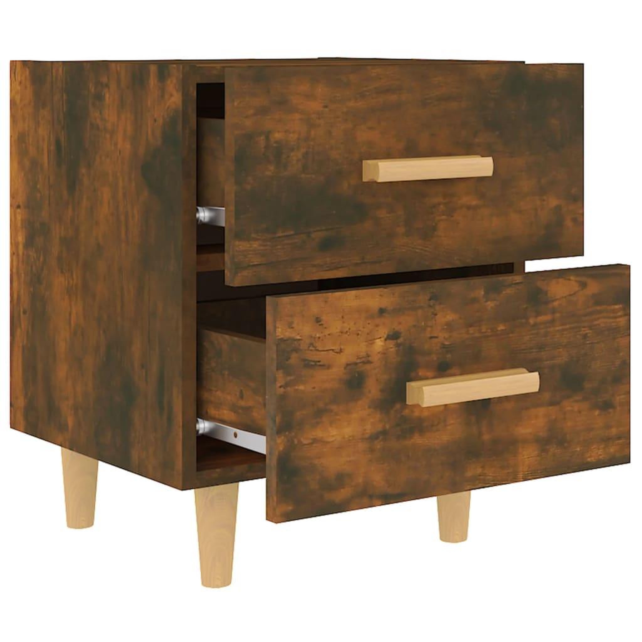 Voir la diapositive 5 : VIDAXL Tables de chevet 2 pcs Chene fume 40x35x47,5 cm