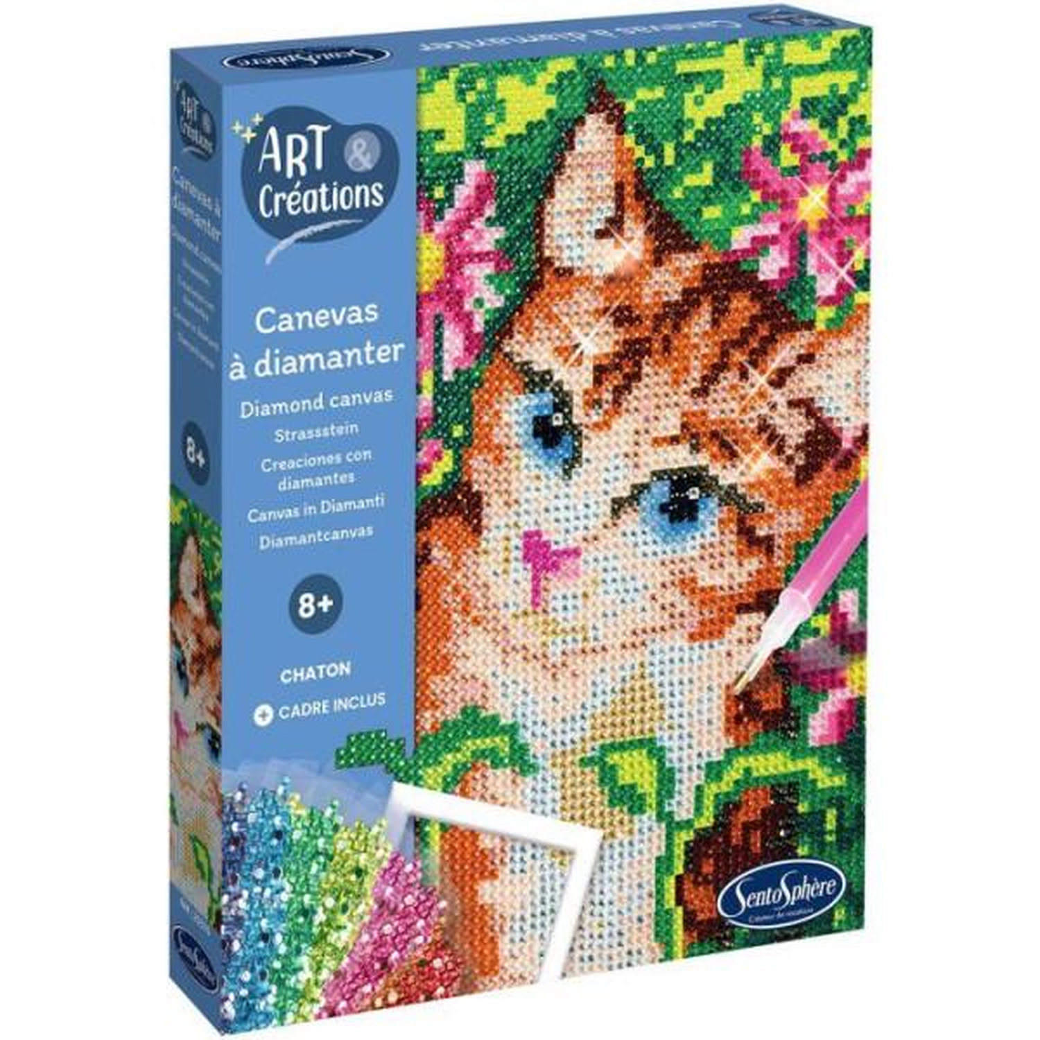 Sentosphère Coffret canevas diamant tigre majestueux - vue 4