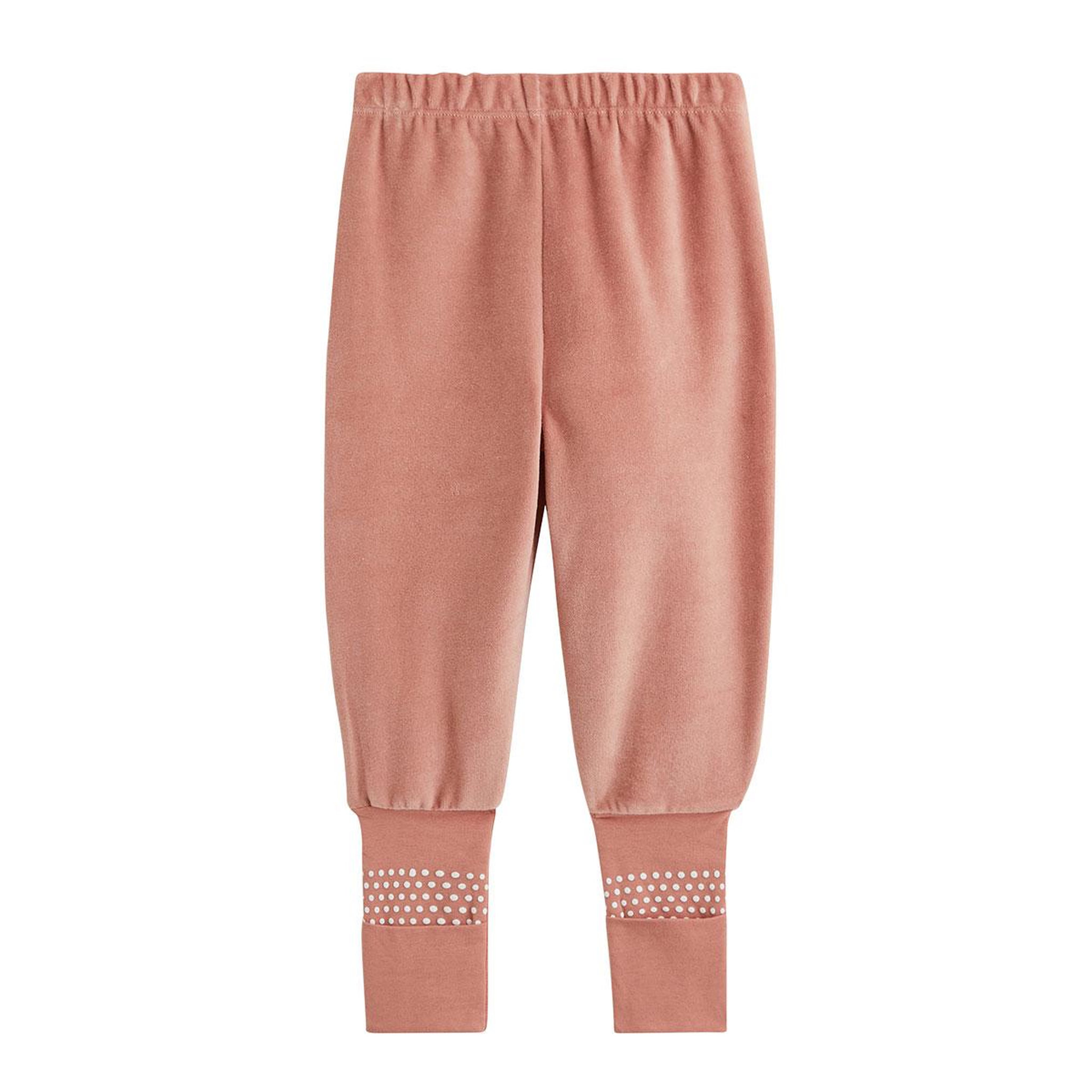 Voir la diapositive 5 : PETIT BEGUIN Pyjama bébé 2 pièces en velours à pieds retroussables Cléo