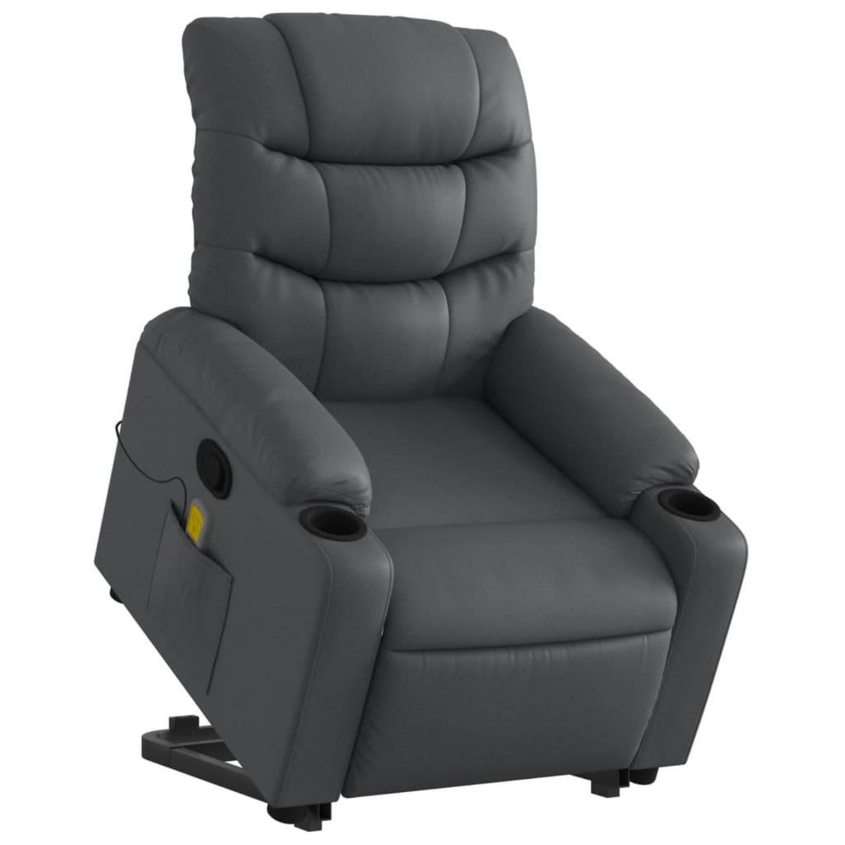 VIDAXL Fauteuil inclinable de massage Gris Similicuir