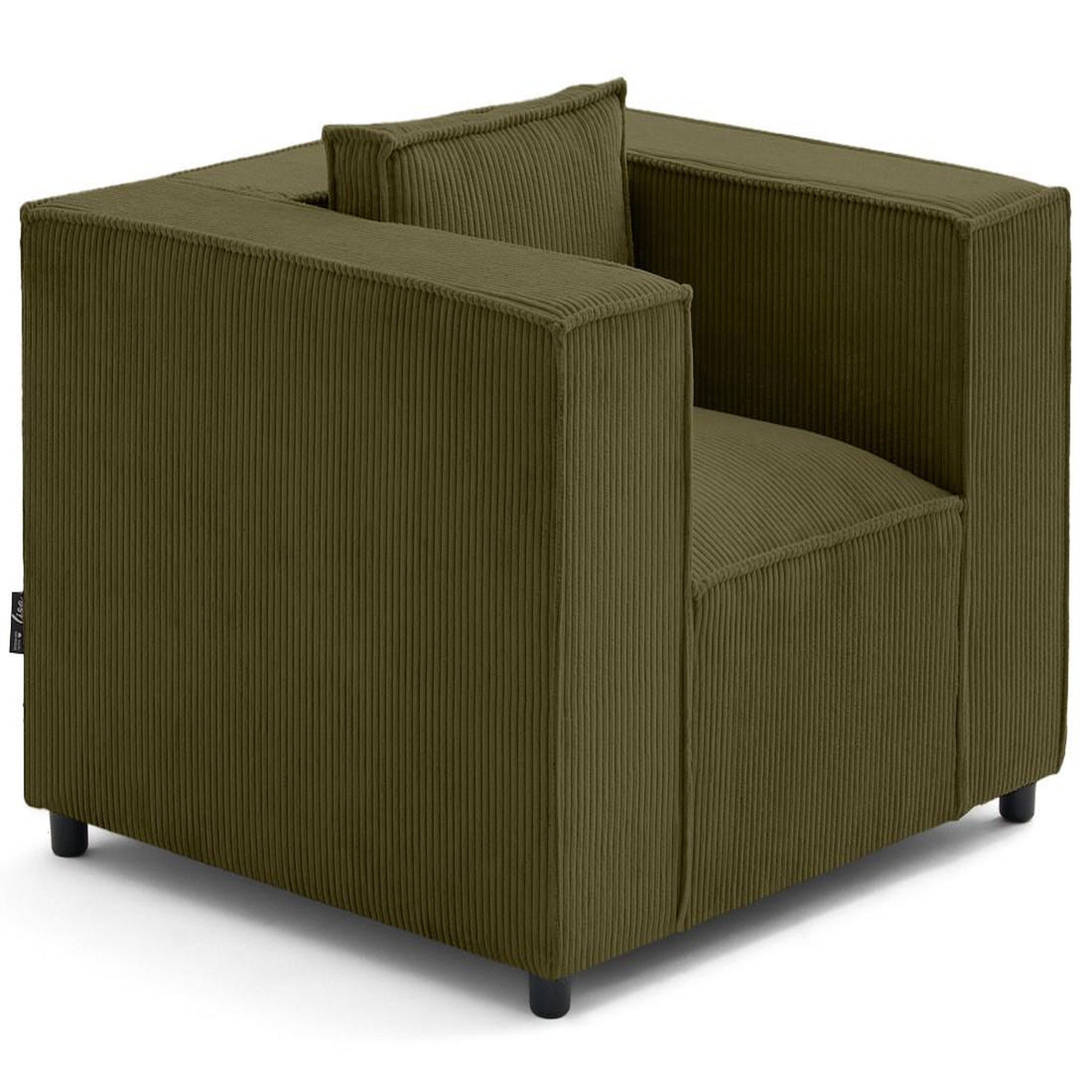 Voir la diapositive 2 : LISA DESIGN Stella - fauteuil en velours côtelé