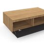 Voir la diapositive 6 : ID MARKET Table basse TOMI 110 cm avec porte façon hêtre et noir