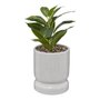  Plante Artificielle & Pot  Réactive  30cm Blanc & Vert