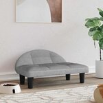 VIDAXL Lit pour chien gris clair 70x52x30 cm velours