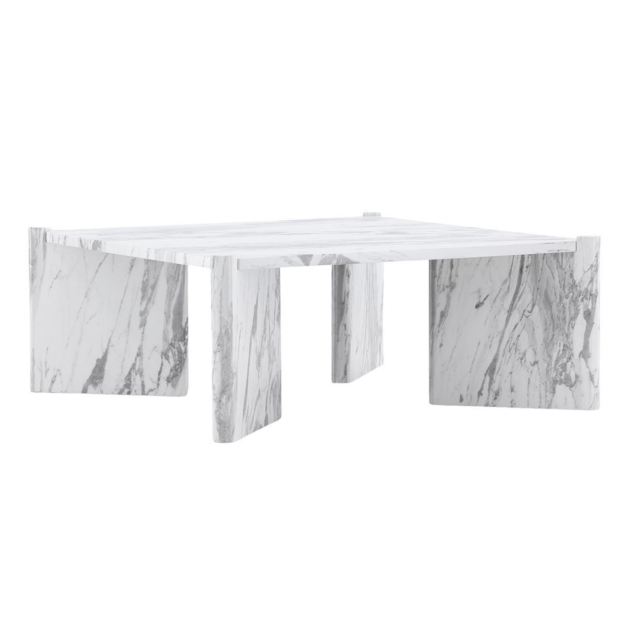 Paris Prix Table basse effet marbre  rogaland  100cm blanc