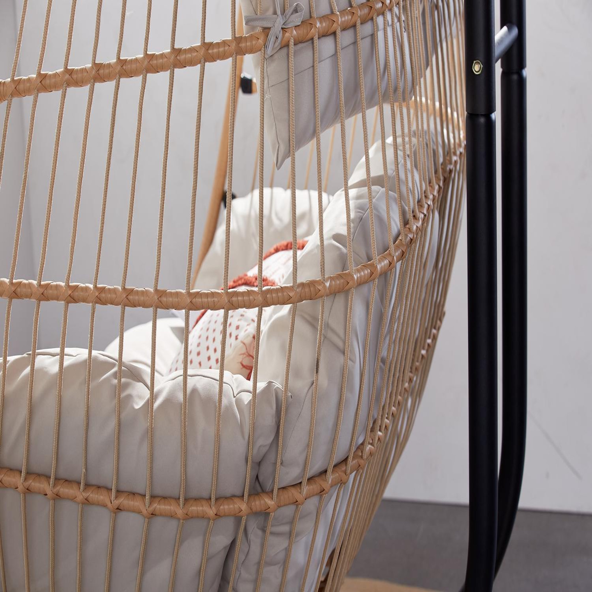 Voir la diapositive 6 : CONCEPT USINE Fauteuil suspendu 2 places effet rotin faro