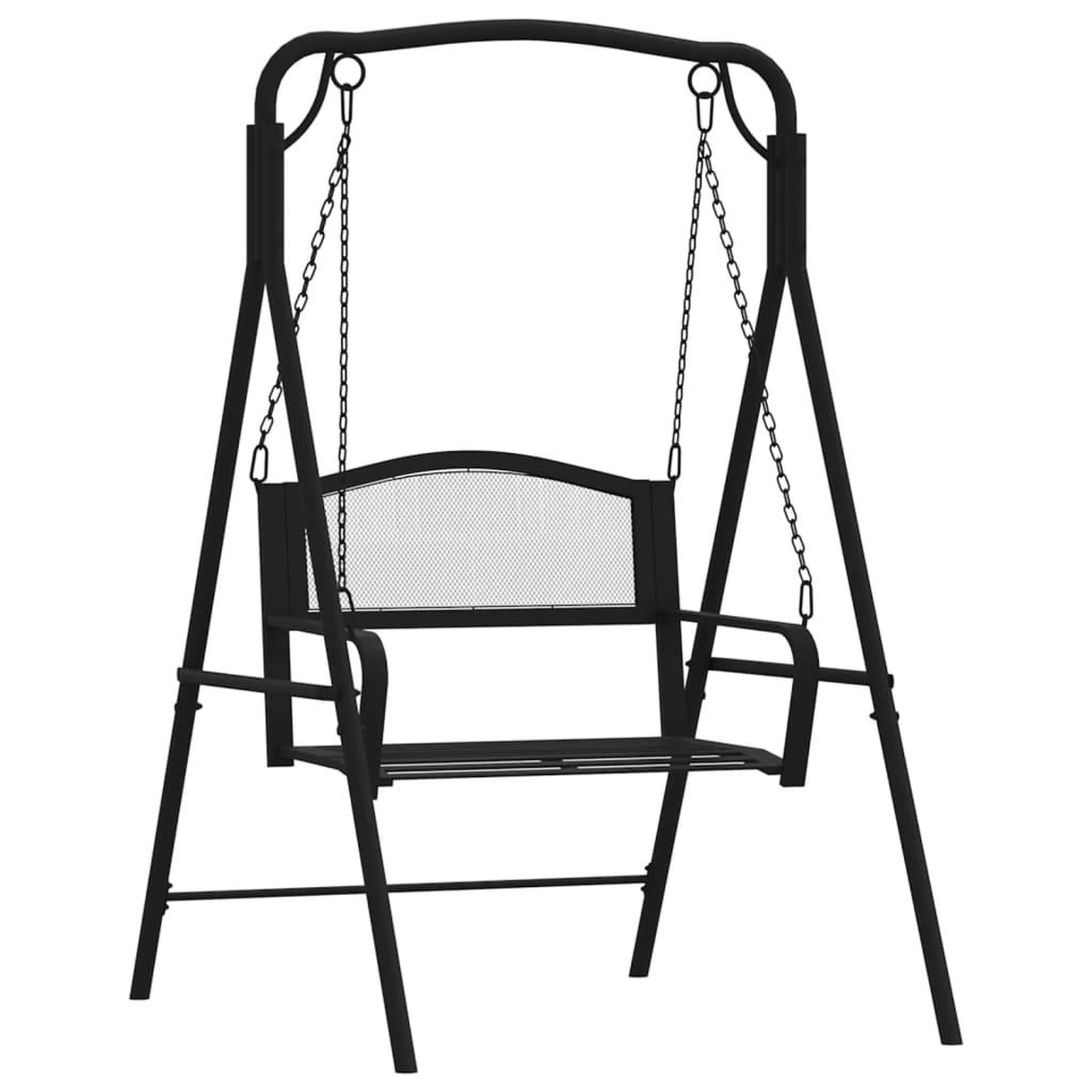 Voir la diapositive 2 : VIDAXL Balancelle 124 cm Noir Acier