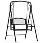 Voir la diapositive 2 : VIDAXL Balancelle 124 cm Noir Acier