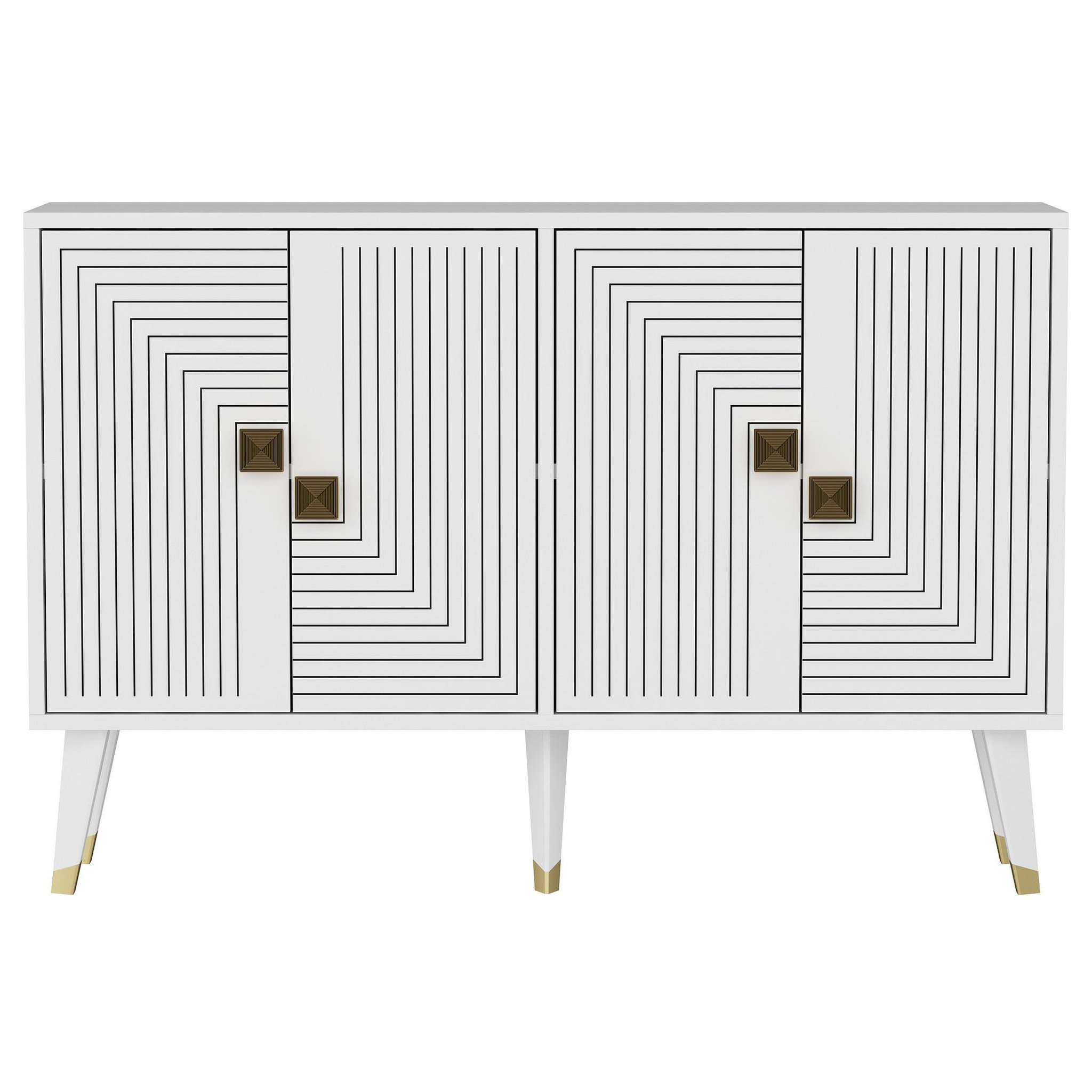 Habitat et Jardin Buffet en bois  ahart  - 120 x 30 x 80 cm - blanc
