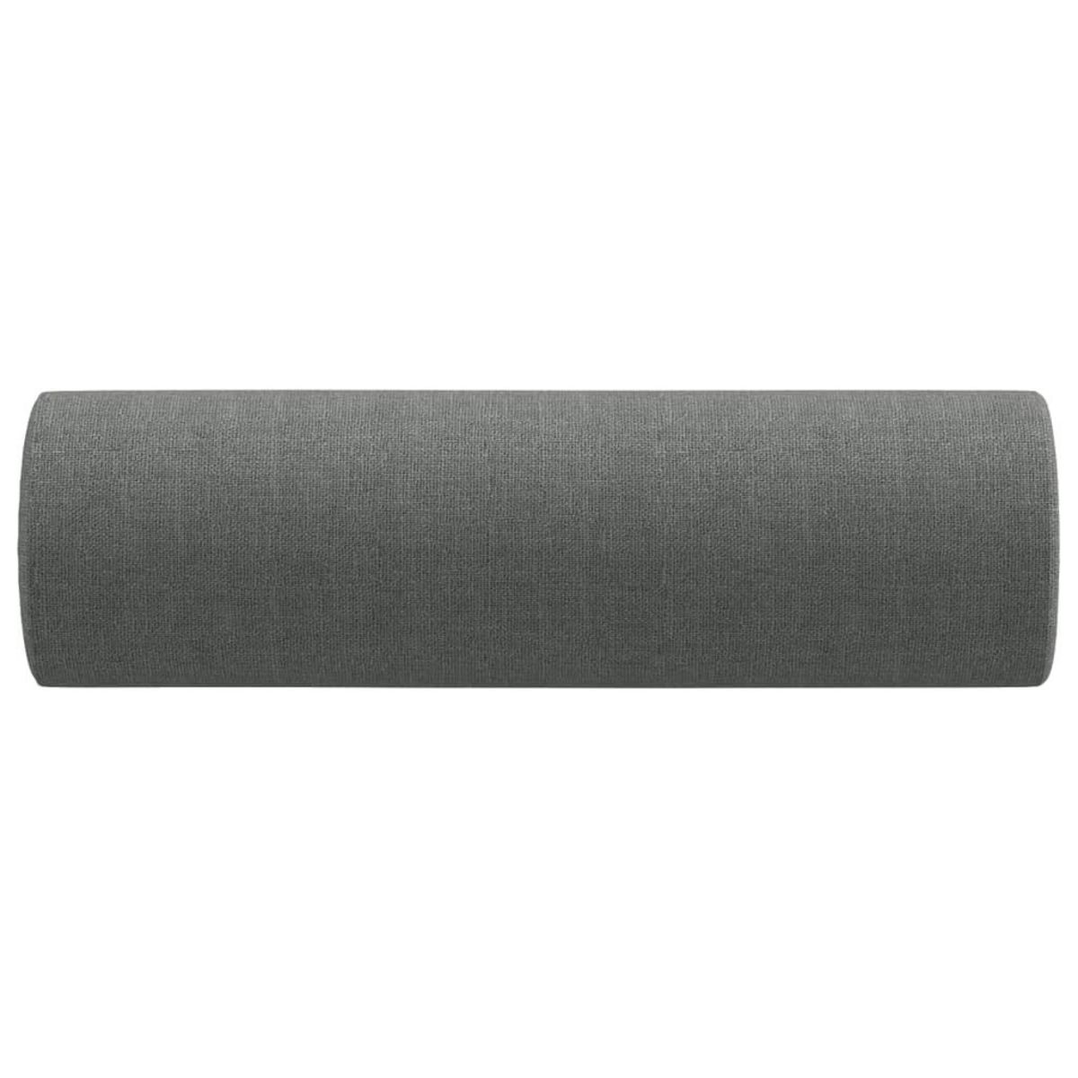 VIDAXL Coussins decoratifs lot de 2 Gris fonce Ø15x50 cm Tissu