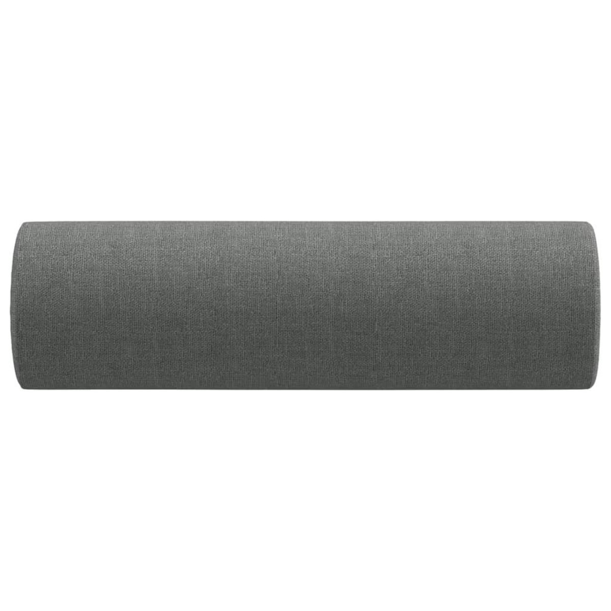 VIDAXL Coussins decoratifs lot de 2 Gris fonce Ø15x50 cm Tissu