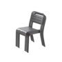 Voir la diapositive 3 : CONCEPT USINE Lot de 4 chaises en acier gris foncé BERGAME